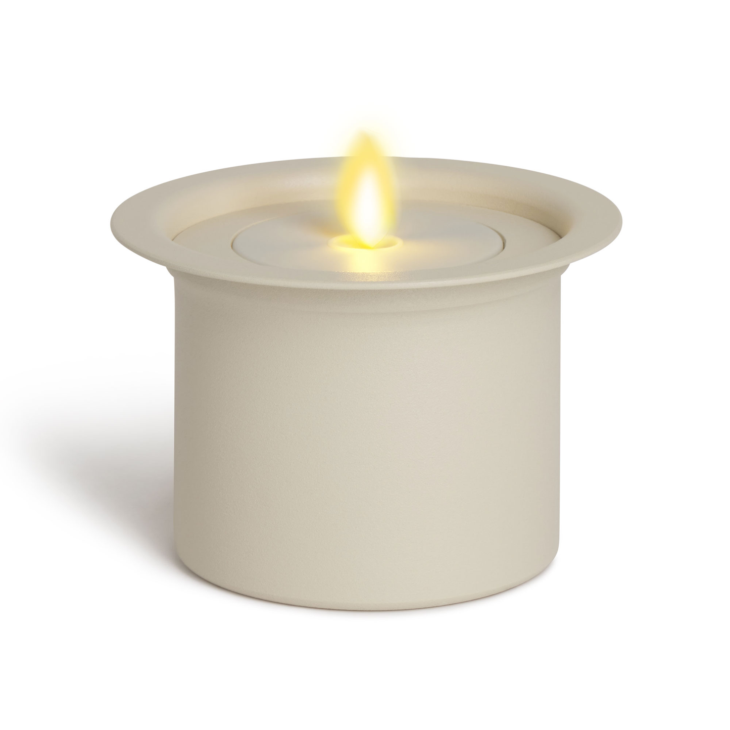 Semi-Round Concrete Decorative Candle Holder with Outdoor Votive